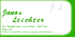 janos leichter business card